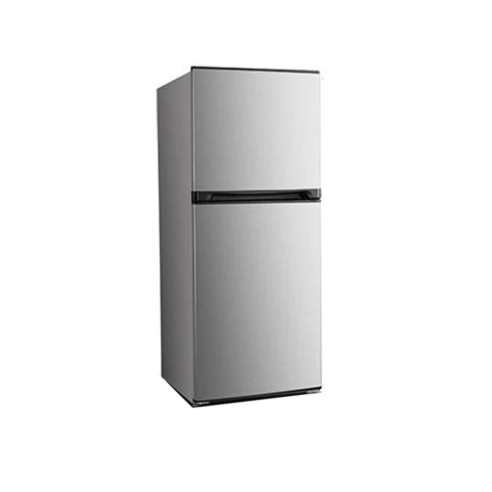 Compact Stainless Steel Top Freezer Refrigerator with Smart Features