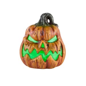 11.5 in LED Angry Rotten Pumpkin Jack-O-Lantern