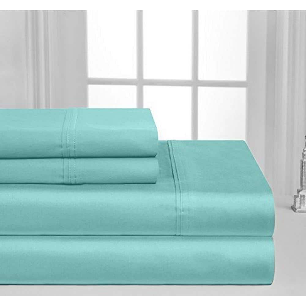 Aqua Twin 1000 Thread Count Egyptian Cotton Sheet Set