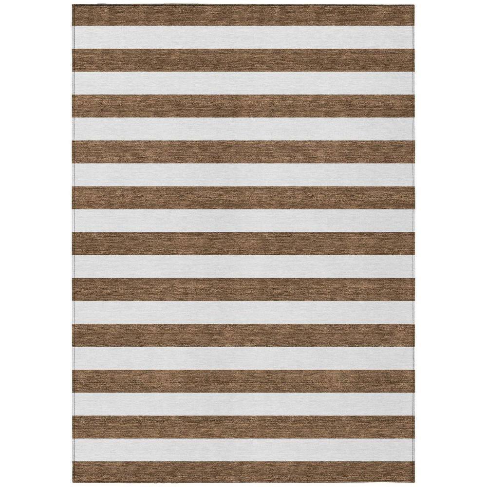 Chocolate 9 ft. x 12 ft. Woven Striped Polyester Rectangle Indoor/Outdoor Area Rug price history on PriceWatchPro