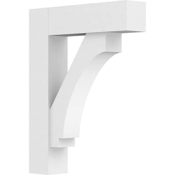 Ekena Millwork Standard Imperial 3 in. W x 18 in. H x 14 in. D Signature Urethane Polyurethane Bracket With Block Ends
