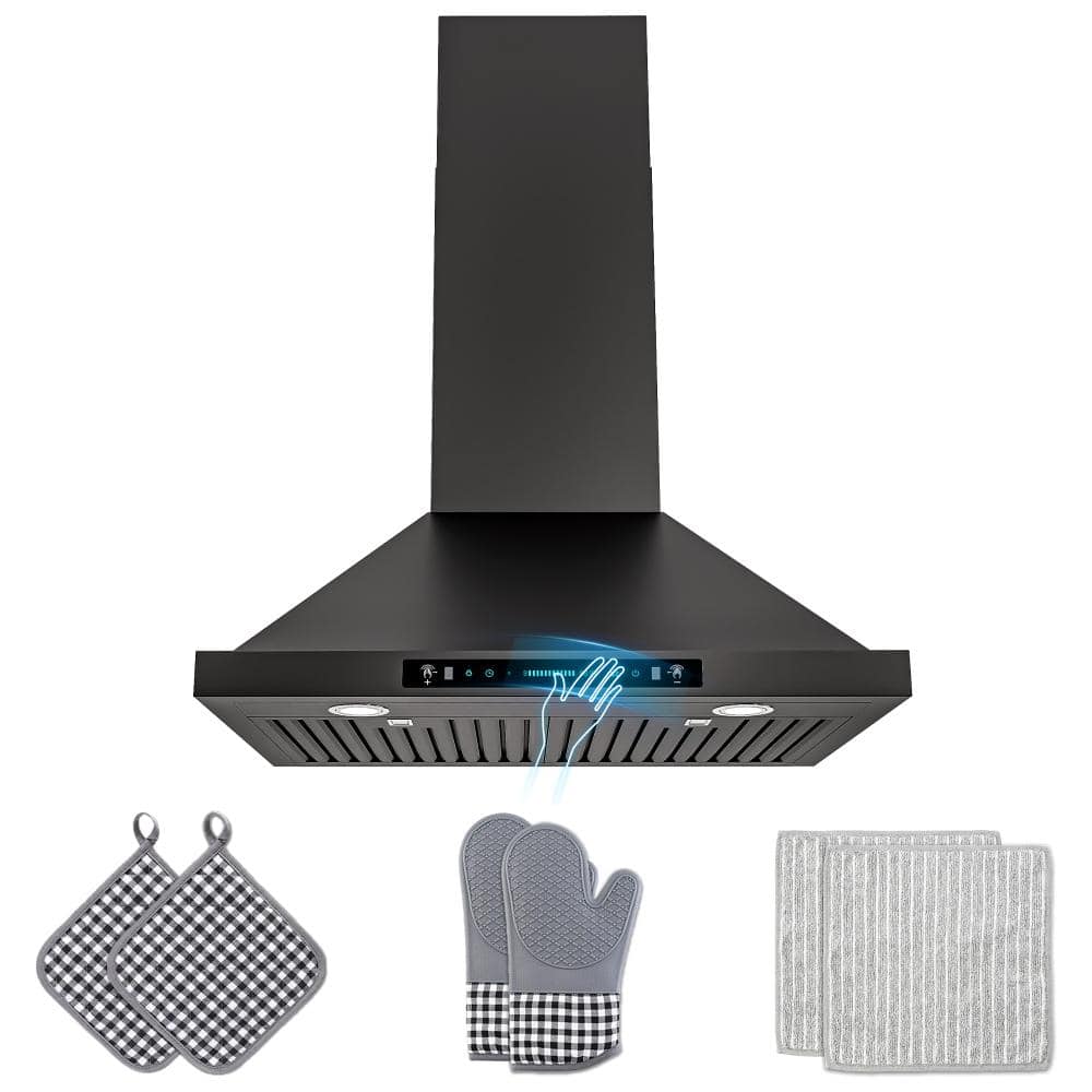 30 in. 300 CFM Convertible Wall Mount Downdraft System in Black Stainless 4-Speed, Touch and Gesture Control with Remote price history on PriceWatchPro