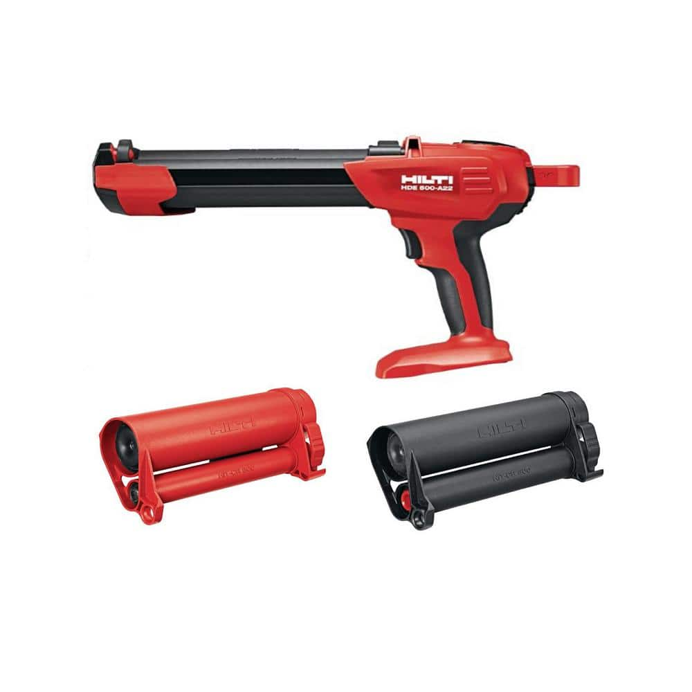 Hilti 22-Volt HDE 500 Cordless Adhesive Anchor Dispenser with Black and Red  Cartridges (No Battery) 3496604 - The Home Depot