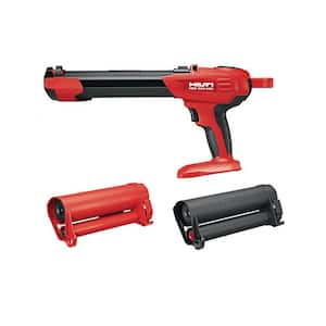 22-Volt HDE 500 Cordless Adhesive Anchor Dispenser with Black and Red Cartridges (No Battery)