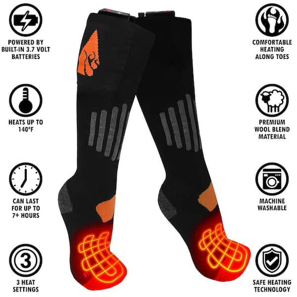 Heated Socks Remote Control Electric Heating Socks Rechargeable Battery  Winter Thermal Socks Men Women Outdoor For Motorcycle