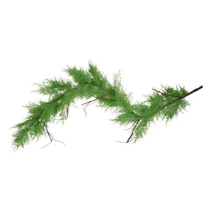 5 ft. x 5 in. Green and Brown Unlit Cedar Artificial Christmas Garland