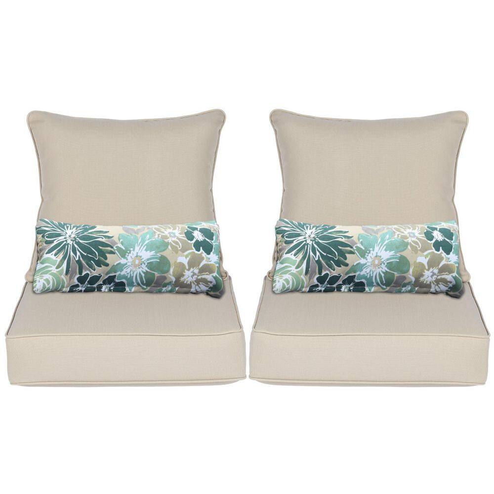 Aoodor 22 in. x 24 in. 6-Piece Deep Seating Outdoor Couch Cushion Set ...