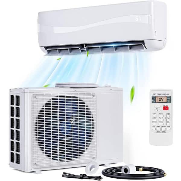 12,000 BTU Portable Air Conditioner Cools 750 Sq. Ft. with Heater and Installation Kit in White