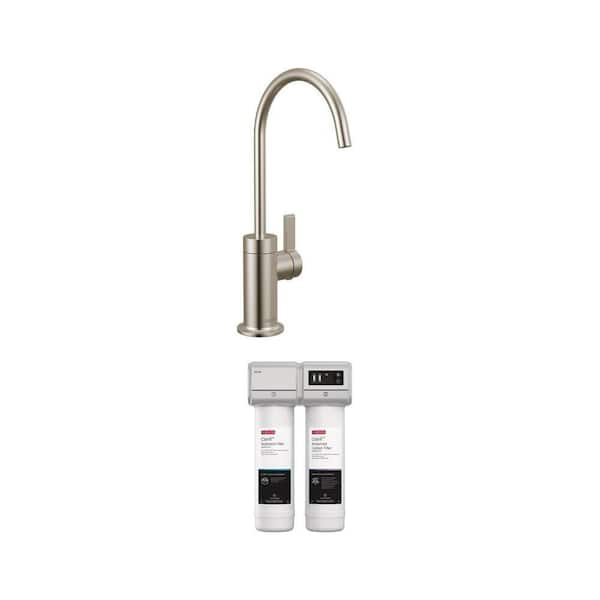 10.81 in. Stainless Faucet for Cold-Water Dispenser and Clarifi 2-Stage Under Sink Water Filtration System