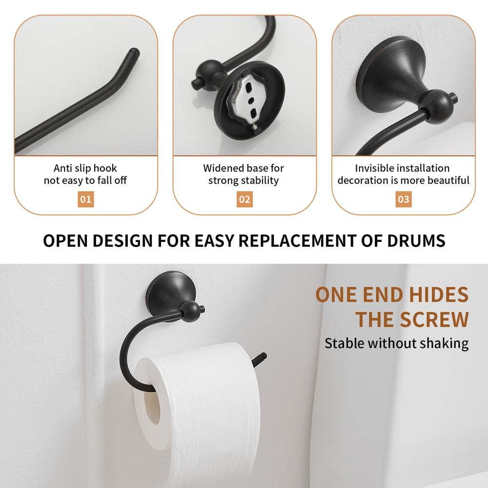 Oil Rubbed Bronze Wall Mount Toilet Paper Holder