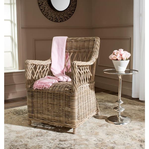 Hinaku Beige Rattan Arm Chair