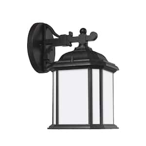 Kent 1-Light Oxford Bronze Outdoor 11.5 in. Wall Lantern Sconce with LED Bulb