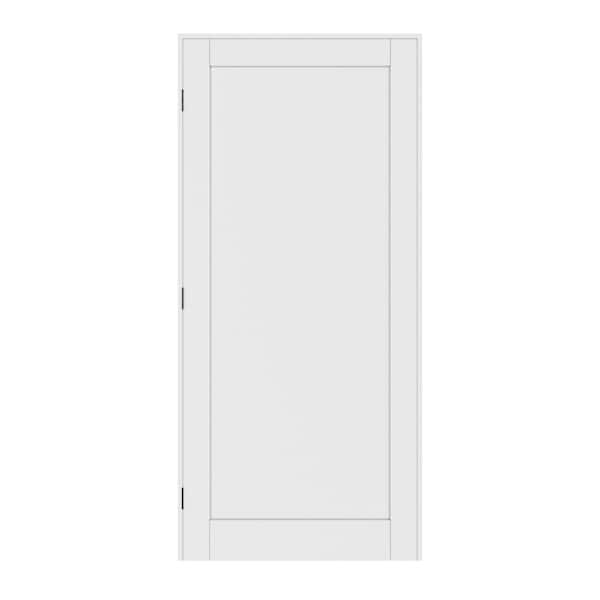 36 in. x 96 in. Paneled Blank 1-Lite Right Handed White Solid Core MDF Door Kit with Quick Assemble Jamb