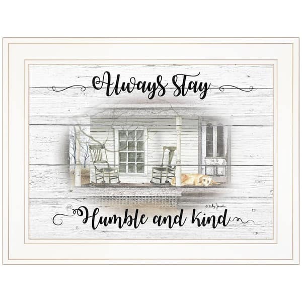 HomeRoots Charlie Humble and Kind 1-Piece Framed Wall Art 15 in. x 19 in.