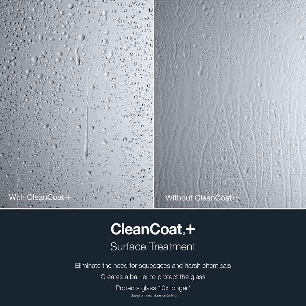 Crystal Clear Frameless Sliding Shower Door with Brushed Nickel Finish