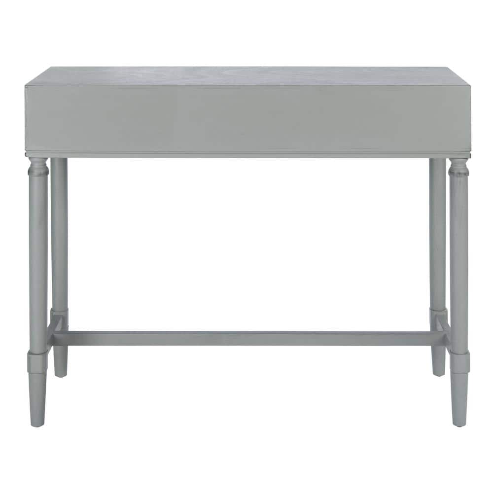Aliyah Distressed Grey 40" Wood Console Table with Storage