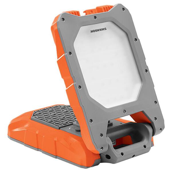 Swanson 1500 Lumens, 20-Watt Rechargeable Foldable Standing LED Work Light  with USB Outlet 99R10RECHG The Home Depot