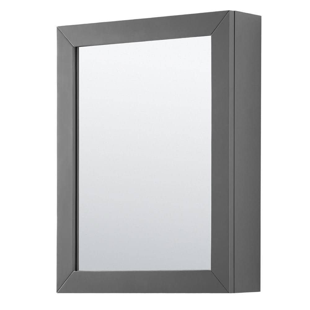 Daria 60" Dark Gray Double Vanity Set with White Marble Top