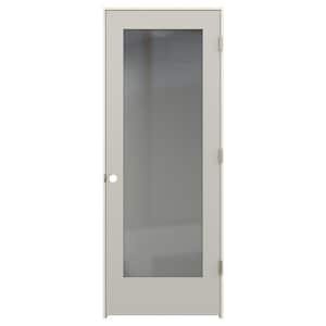 28 in. x 80 in. Tria Ash Left-Hand Mirrored Glass Molded Composite Single Prehung Interior Door