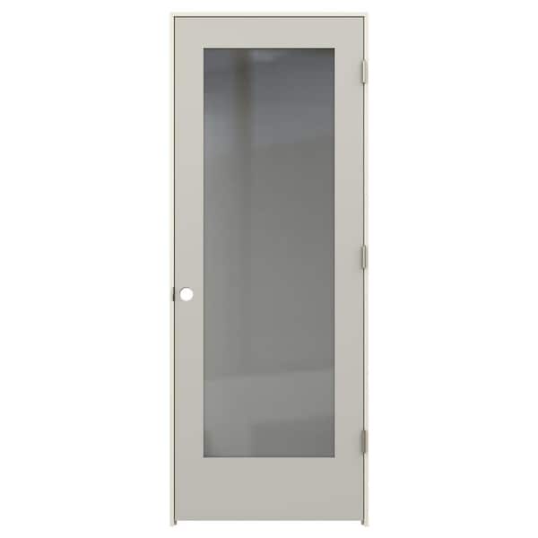 JELD-WEN 28 in. x 80 in. Tria Ash Left-Hand Mirrored Glass Molded Composite Single Prehung Interior Door