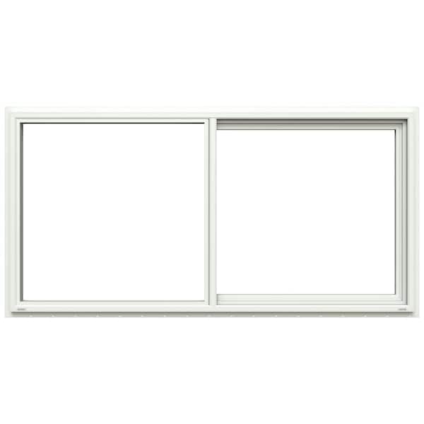 JELD-WEN 71.5 in. x 35.5 in. V-4500 Series White Vinyl Left-Handed Sliding Window with Fiberglass Mesh Screen