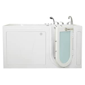 Ella Big4One 66 in. MicroBubble, Whirlpool and Air Bath Walk-In Bathtub in  White, Independent Foot Massage, Dual Drain OA3366TM5PL - The Home Depot