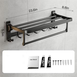 Organize It All 16988 2 Tier Wall Mounting Rack with Towel Bars
