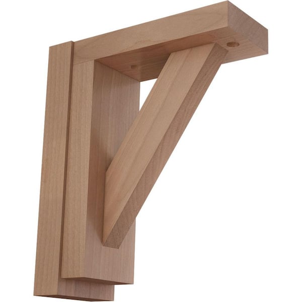 Ekena Millwork 2-1/2 in. x 6-1/4 in. x 7-1/2 in. Cherry Traditional Shelf Bracket