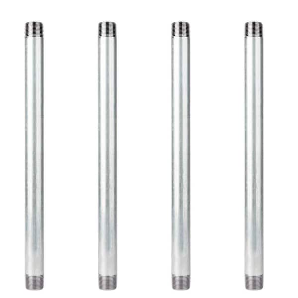 PIPE DECOR 1 in. x 1.5 ft. Galvanized Steel Pipe (4-Pack)