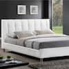 Baxton Studio Vino Transitional White Faux Leather Upholstered Full ...