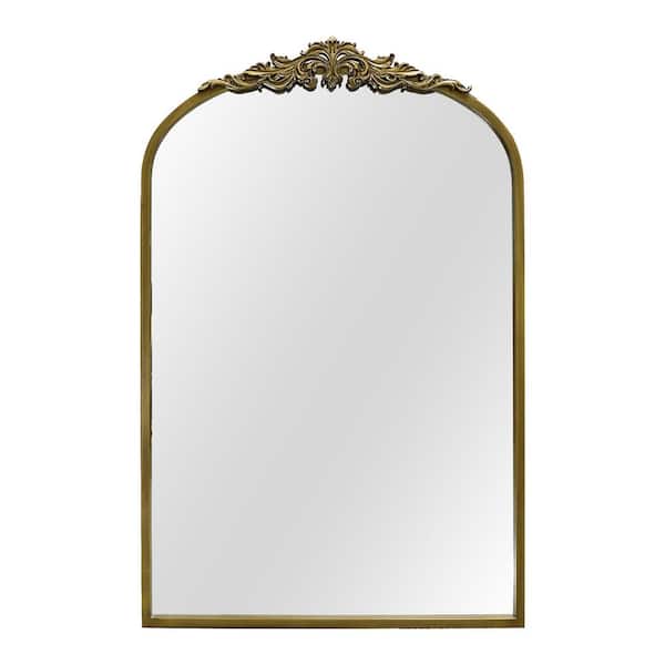 LuxHomez 23.6 in. W x 35.4 in. H Traditional Arch Antique Gold