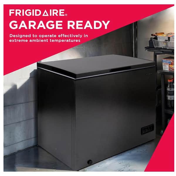 34.5 in. W 7 Cu. ft. Manual Defrost Chest Freezer Granite Design Deep Freezer with Adjustable Thermostat in Black EFRF7013