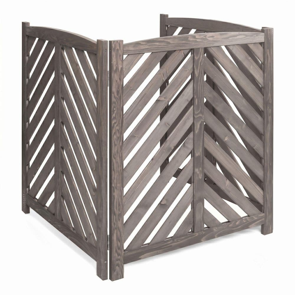 33 in. W x 38 in. H Gray Solid Wood Garden Air Conditioner Fence, 3-Panel Cedar AC Privacy Fence Screen Hide Unit&Trash price history on PriceWatchPro