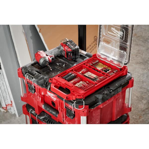 Milwaukee SHOCKWAVE Impact Duty Alloy Steel Screw Driver Bit Set with PACKOUT Case 60 Piece 48 32 5162 The Home Depot
