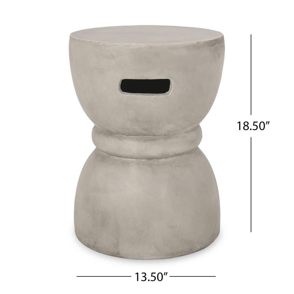 Domitri Modern Lightweight Concrete Round Side Table