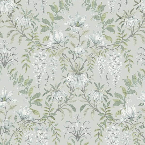 Laura Ashley Parterre Sage Unpasted Removable Strippable Wallpaper