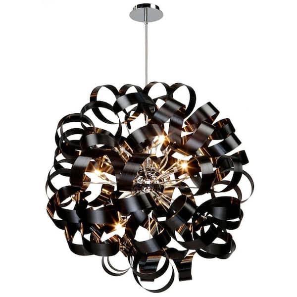 ARTCRAFT 12-Light Metallic Black Pendant