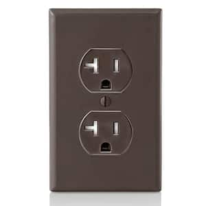 20 Amp 125 V Tamper Resistant Duplex Outlet/Receptacle, Brown (1-Pack) T5820