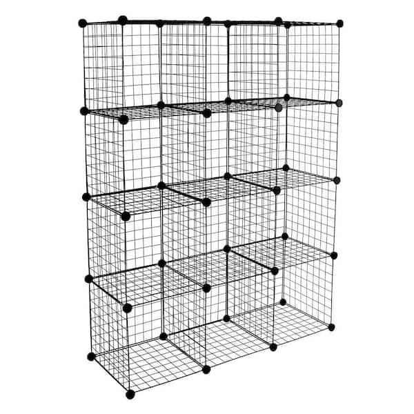 42 in. Wire 12-Cube Organizer