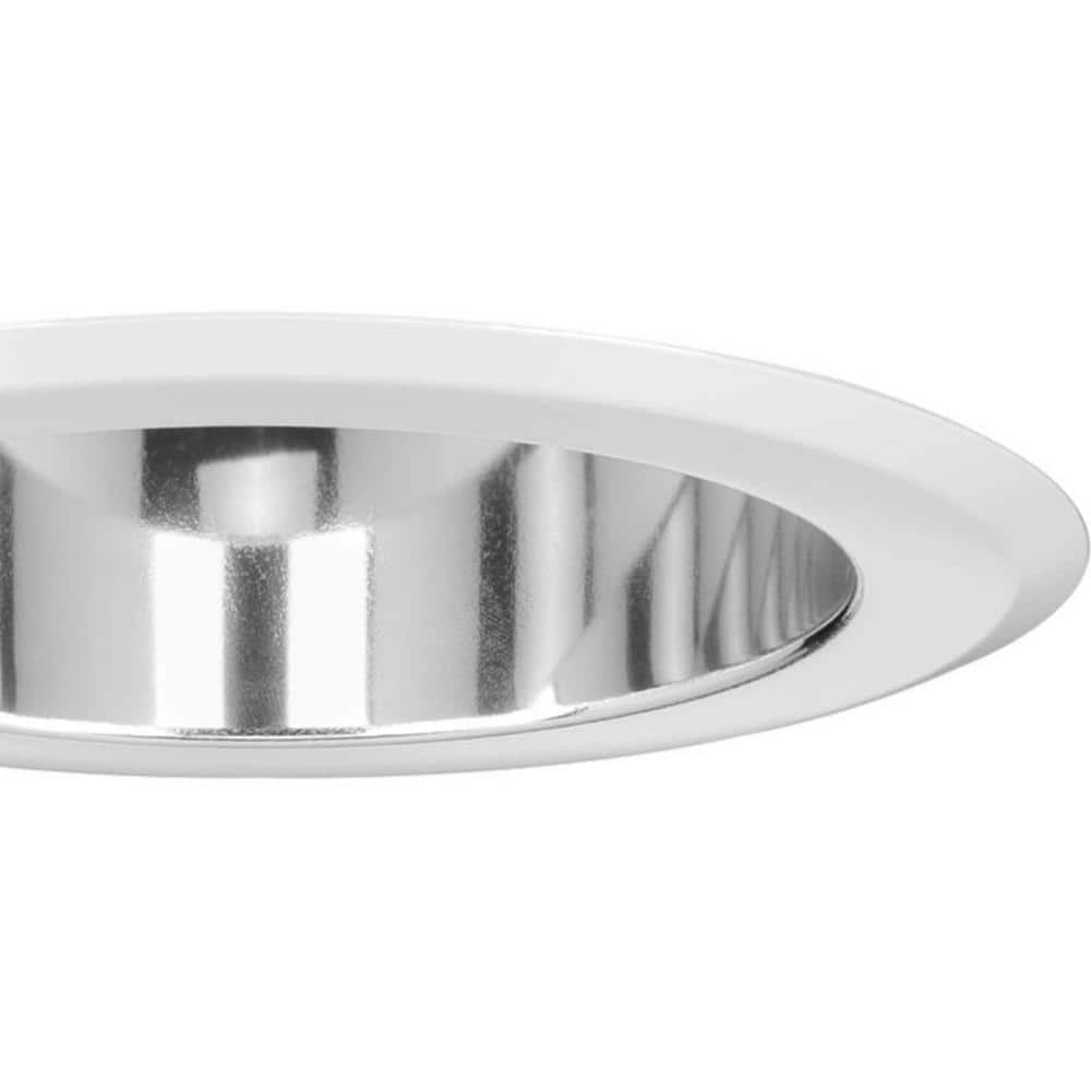 5" White Aluminum Recessed Trim with Clear Reflector