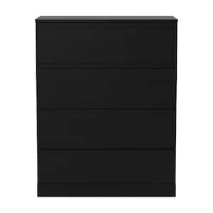 Hawley 4-Drawer Black Dresser