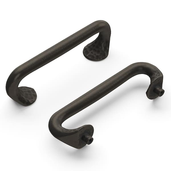 HICKORY HARDWARE Craftsman 3 in. Center-to-Center Black Iron Pull
