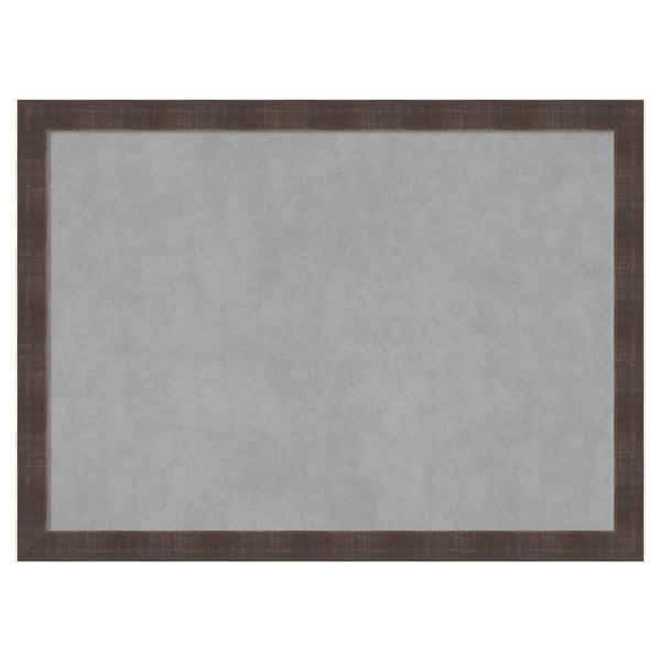 Amanti Art Whiskey Brown Rustic 30 in. x 22 in Framed Magnetic Board
