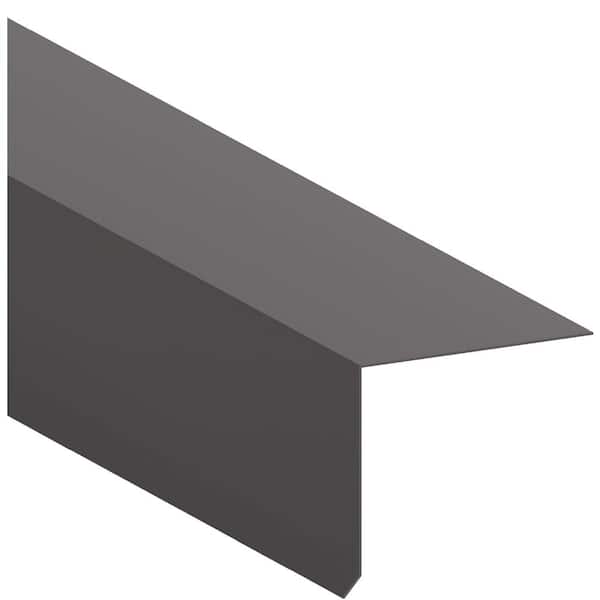 Gibraltar Building Products 1-1/2 in. x 1-1/2 in. x 10 ft. Galvanized Steel Drip Edge Flashing in Dark Brown