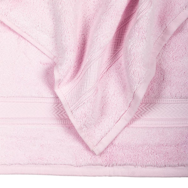 Home Treasures Bodrum Bath Towel (White/Brilliance Pink)