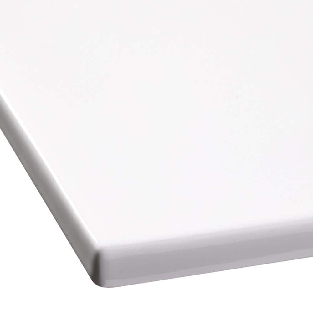 White Ceramic 49" Vanity Top with Integrated Basin