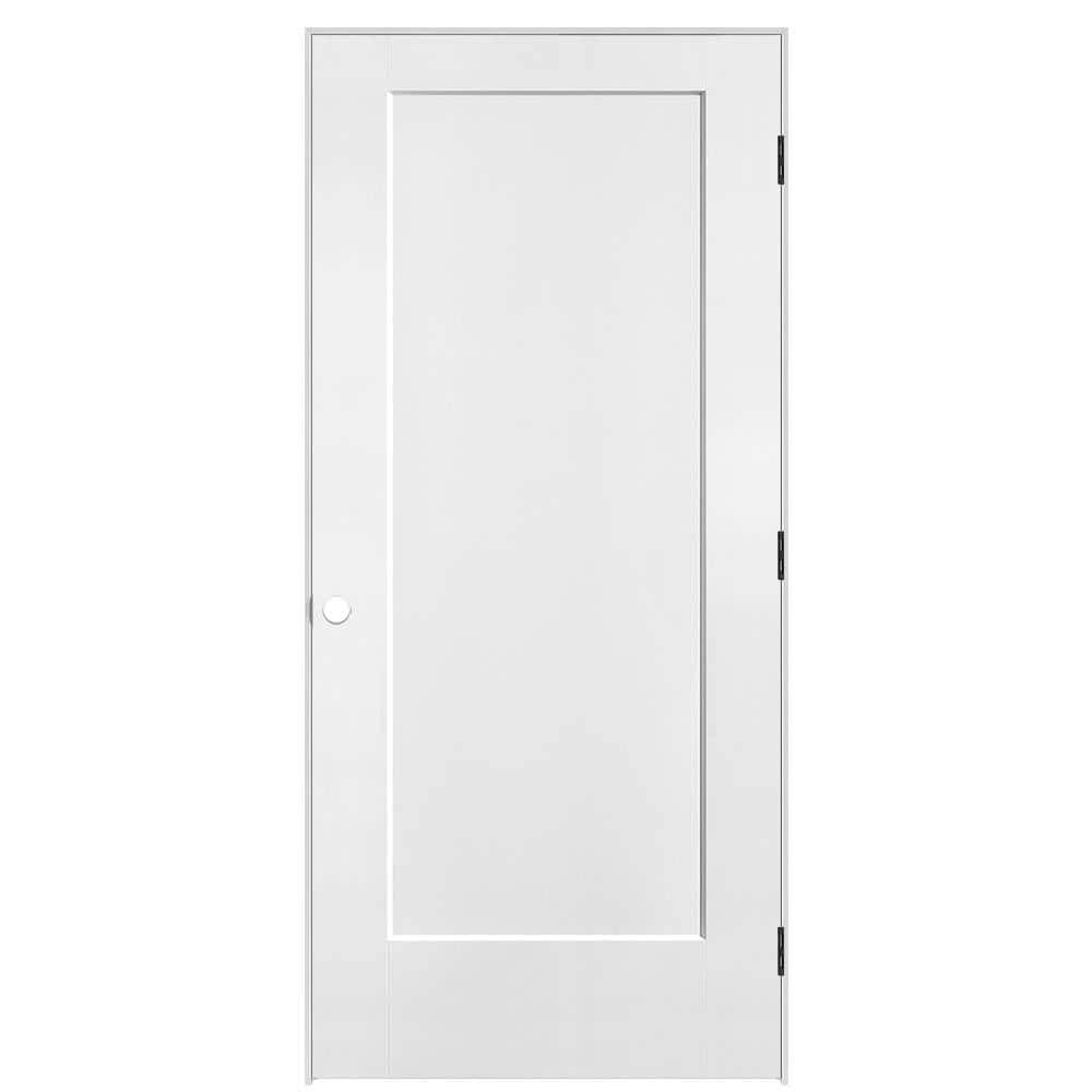 36 in. x 80 in. 1-Panel Lincoln Park Left-Hand Solid Core Pure White Molded Composite Single Prehung Interior Door price history on PriceWatchPro