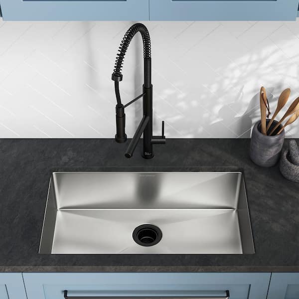Swiss Madison Rivage Undermount Stainless Steel 30 in. x 18 in. Single Basin Kitchen Sink