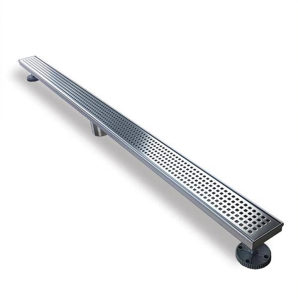 Neodrain 48 in. Stainless Steel Linear Shower Drain with Square Pattern