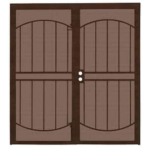 72 in. x 80 in. Arcada Copper Surface Mount Outswing Steel Double Security Door with Expanded Metal Screen